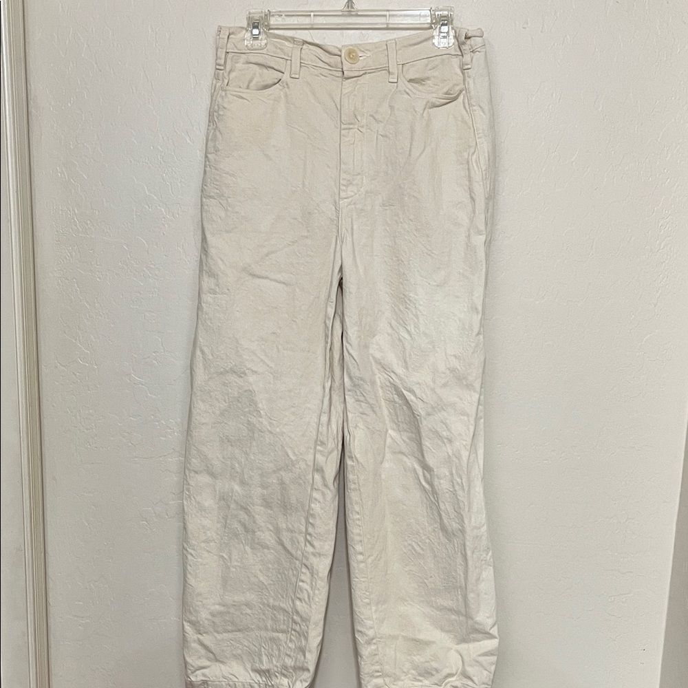 Gravel & Gold SF Cream Cotton Pants Bohemian Minimalist Coastal